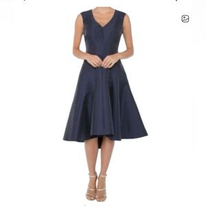 Nearly New Badgley Mischka V-Neck Fit & Flare Cocktail Dress w/ POCKETS, 12!